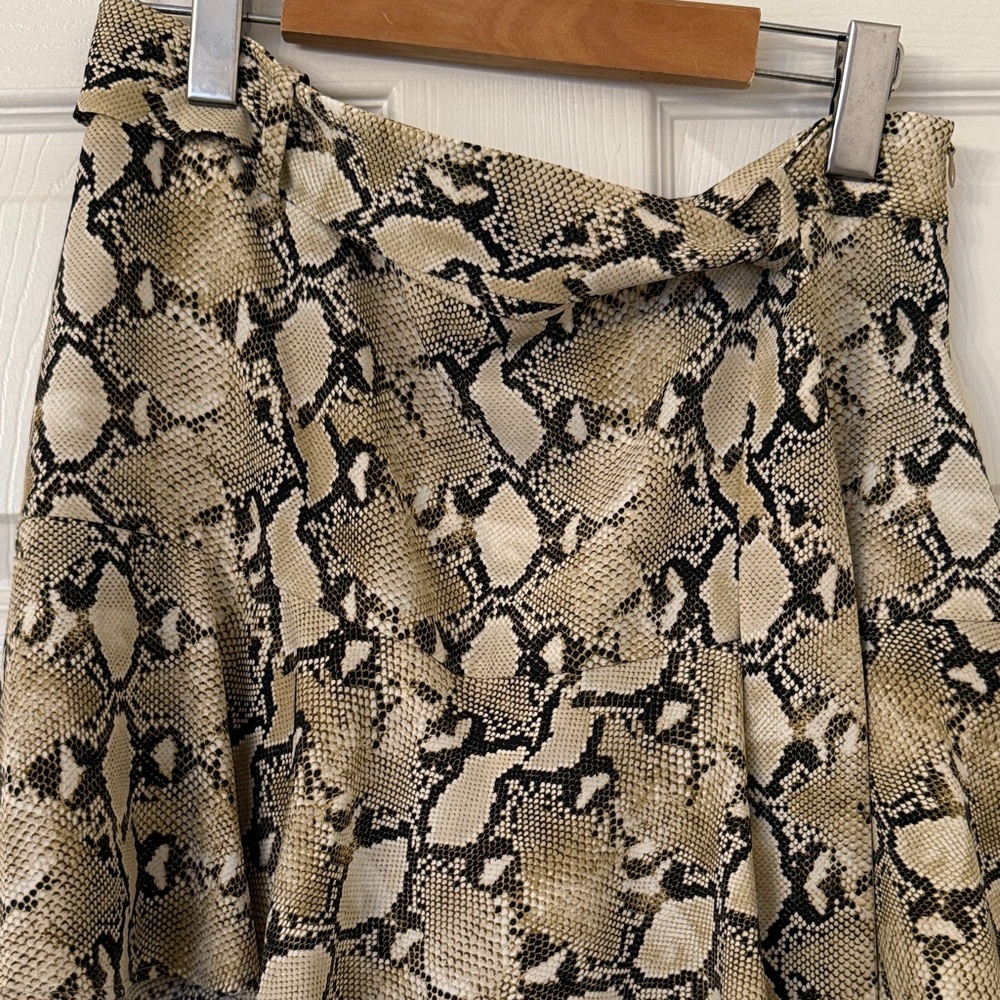 Zara Asymmetrical Snake Print Skirt - Picture 2 of 2
